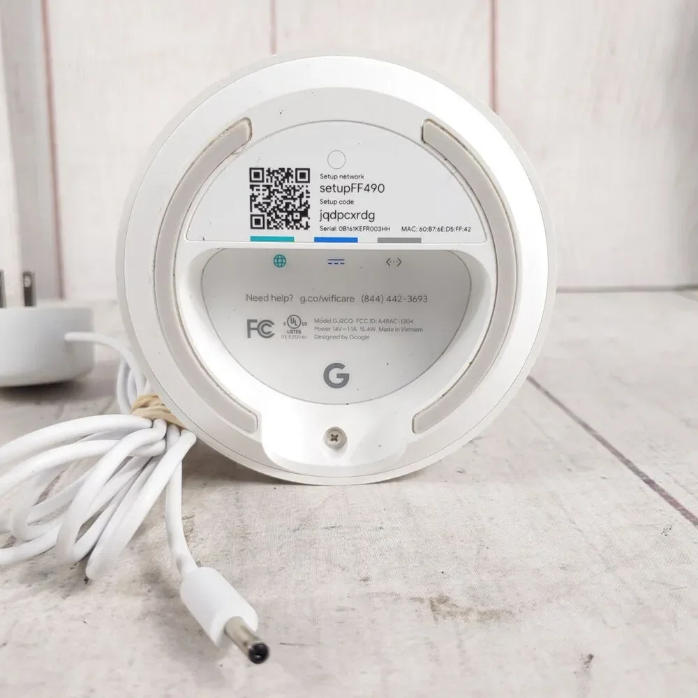 Google WIFI Access Point Router GJ2CQ WIFI Mesh & Power Cord - TESTED WORKING